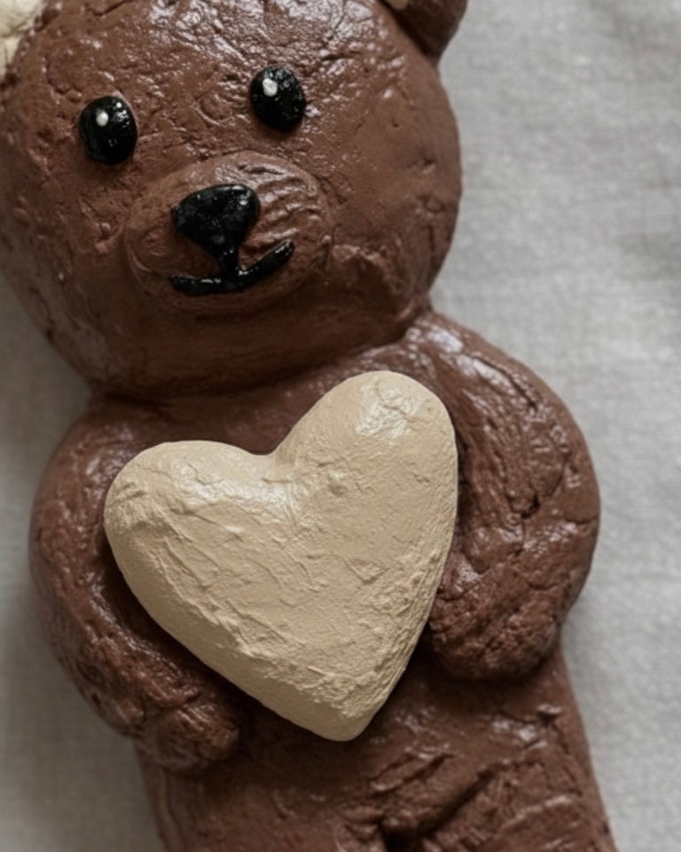 For Always Bear – handgemaakt reliëf wandobject voor de kinderkamer (liefdevol en zacht kunstwerk)