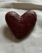Handgemaakt hartvormig3D wandobject For Always van de LOve U serie  in bordeauxrood voor de kinderkamer.